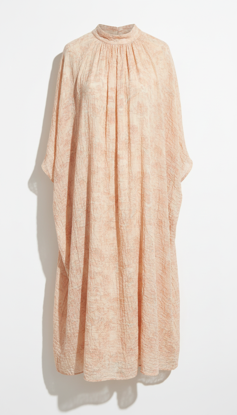 Peach Cream Breezy Midi Dress