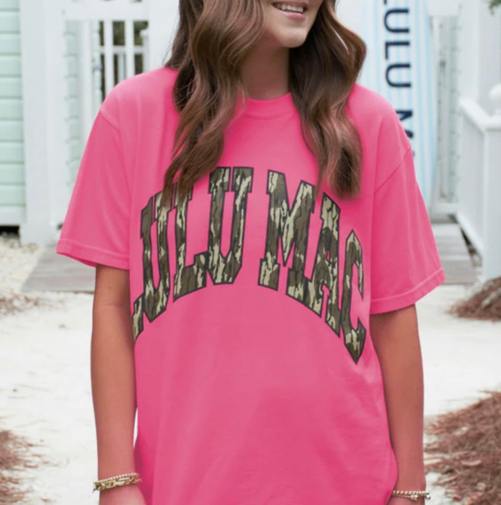 Lulu Mac Bottomland Tshirt Neon Pink