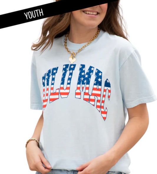 Lulu Mac Youth Stars & Stripes Tee Chambray