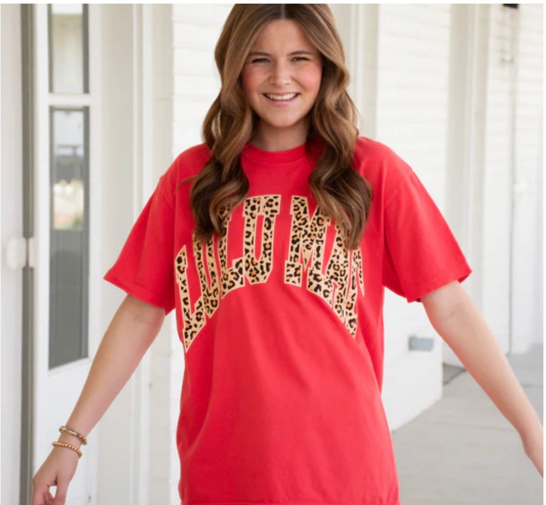 Lulu Mac Leopard Tshirt Paprika