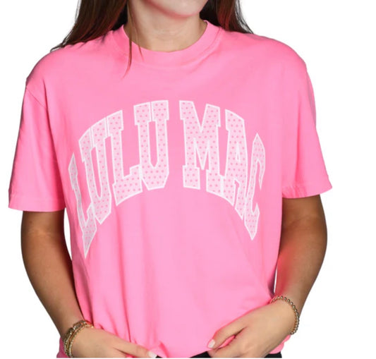 Lulu Mac Polka Dot Tee Pink