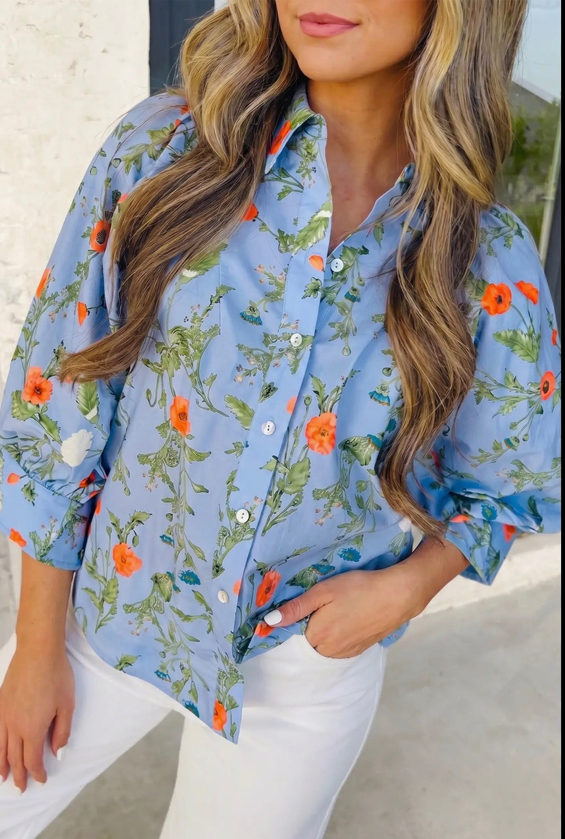 Floral Button Down Shirt