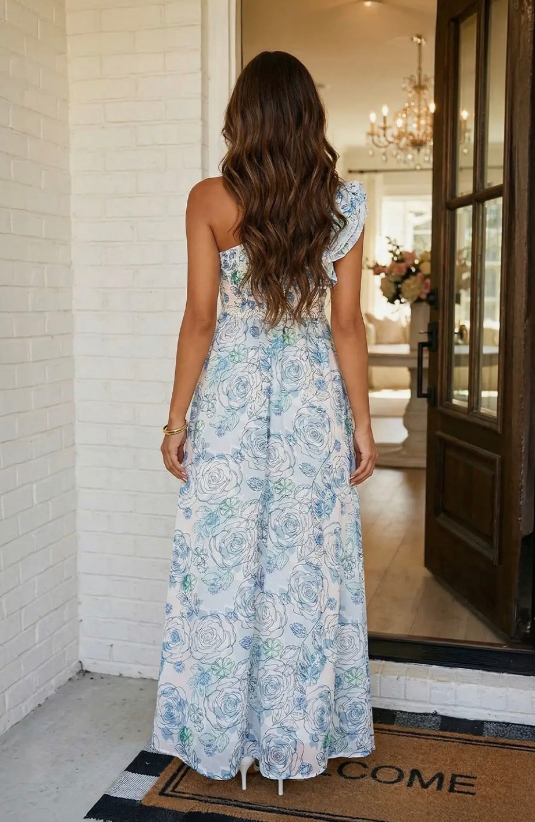Floral One Shoulder Dress