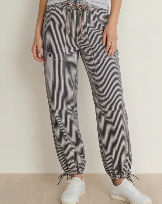 Striped Drawstring Casual Pants