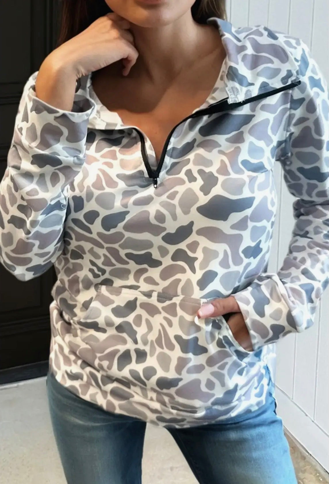 Long Sleeve Top Quarter Zip